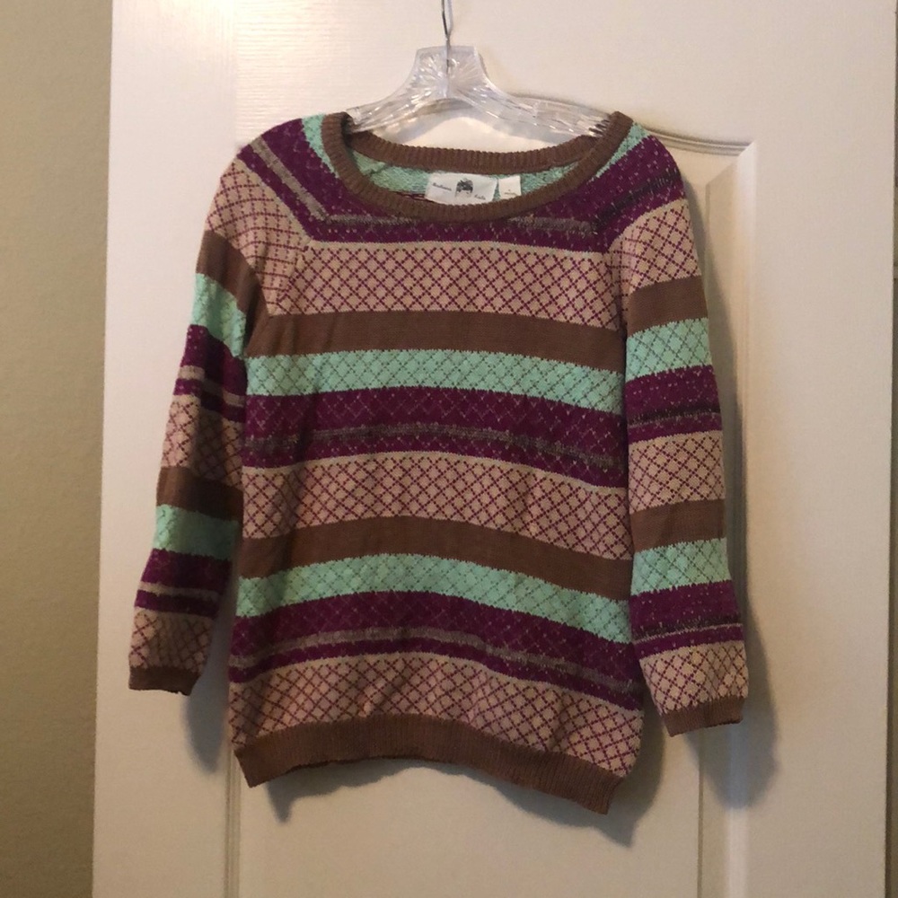 Anthropologie sweater with metallic thread detail